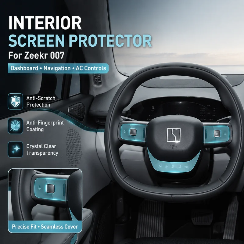 Interior Screen Protector For Zeekr 007 TPU Anti-Scratch Film for Dashboard Navigation and AC Controls, Replacement Parts
Interior Screen Protector For Zeekr 007 TPU Anti-Scratch Film for Dashboard Navigation and AC Controls, Replacement Parts