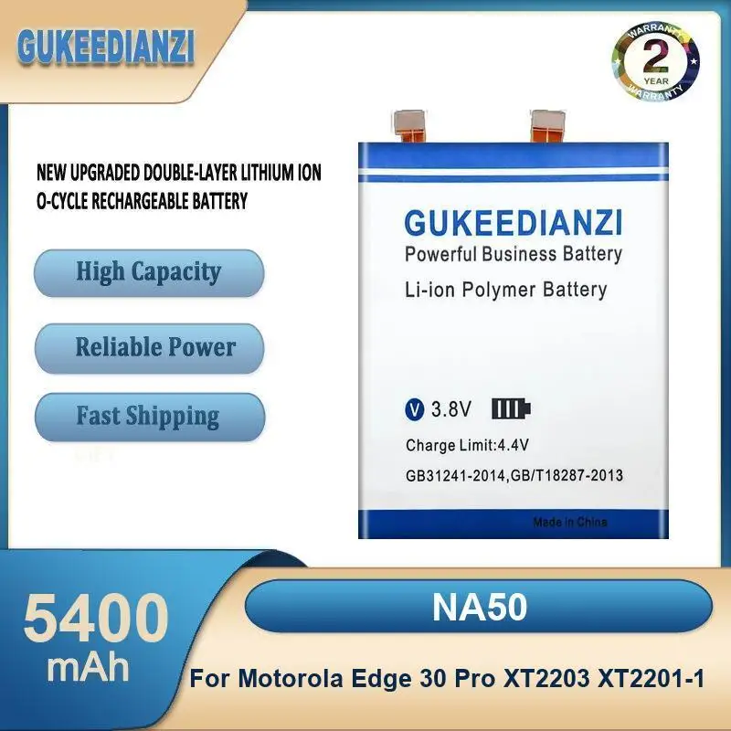 NA50 5400mAh High Capacity Mobile Phone Battery For Motorola Edge 30 Pro XT2203 XT2201-1
NA50 5400mAh High Capacity Mobile Phone Battery For Motorola Edge 30 Pro XT2203 XT2201-1