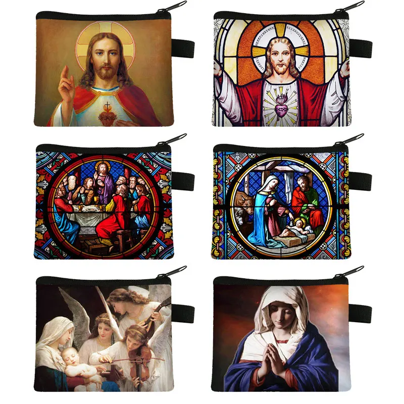 Vintage Religion Jesus Virgin Mary Painting Coin Purse Women Men Mini Wallet Keychain Zipper Pouch Coin Money Bag Small Clutch
Vintage Religion Jesus Virgin Mary Painting Coin Purse Women Men Mini Wallet Keychain Zipper Pouch Coin Money Bag Small Clutch