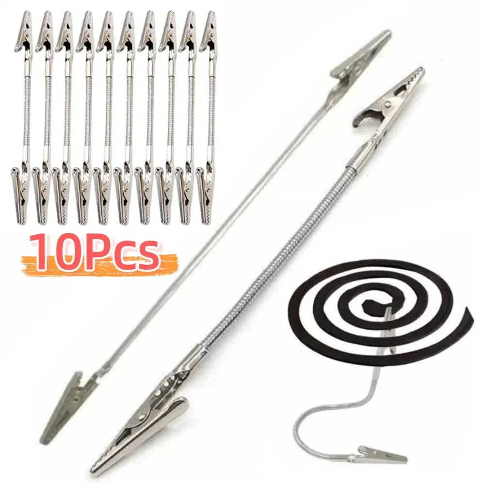 10Pcs Multifunctional Double-ended Incense Clip Adjustable Metal Universal Crocodile Clip Portable Stable
10Pcs Multifunctional Double-ended Incense Clip Adjustable Metal Universal Crocodile Clip Portable Stable