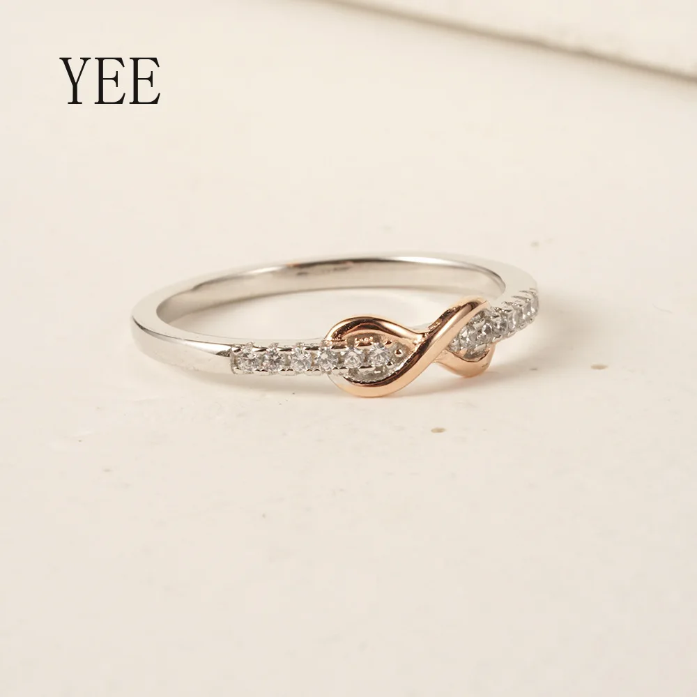 YEE S925 Silver Ring Female Lucky 8 Character Inlaid Zircon Ring Single Row Jewelry Gold Rings for Women Vintage
YEE S925 Silver Ring Female Lucky 8 Character Inlaid Zircon Ring Single Row Jewelry Gold Rings for Women Vintage