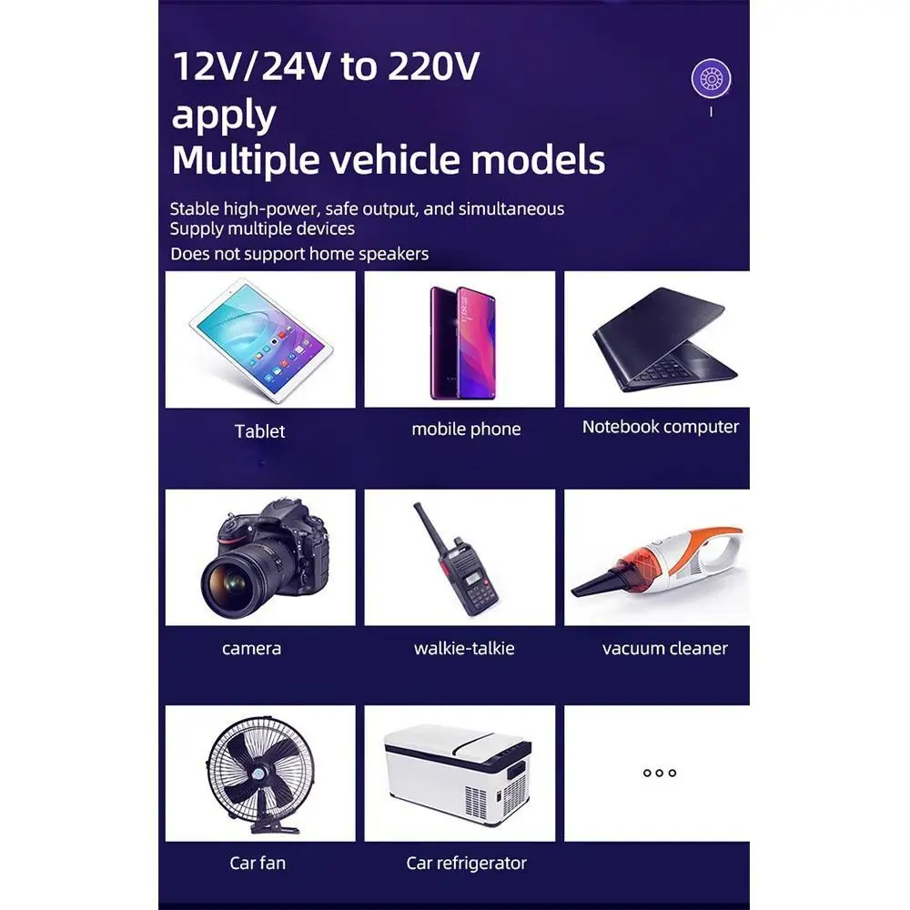 Высокомощный портативный автомобильный инвертор 1500 Вт, мощность постоянного тока 12 В 24 В в переменный ток 110 В 220 В, универсальный автомобильный преобразователь, быстрая зарядка
Высокомощный портативный автомобильный инвертор 1500 Вт, мощность постоянного тока 12 В 24 В в переменный ток 110 В 220 В, универсальный автомобильный преобразователь, быстрая зарядка