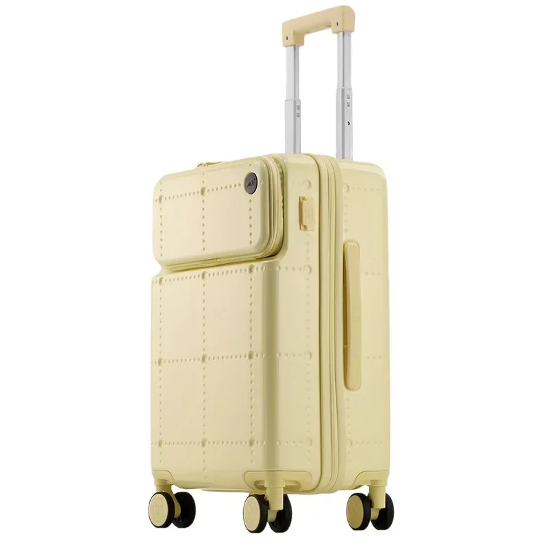 Luggage Front Open with Cup Holder USB Charging Port Portable Universal Wheel Suitcase Boarding Code Case 20 inch chassis
Luggage Front Open with Cup Holder USB Charging Port Portable Universal Wheel Suitcase Boarding Code Case 20 inch chassis