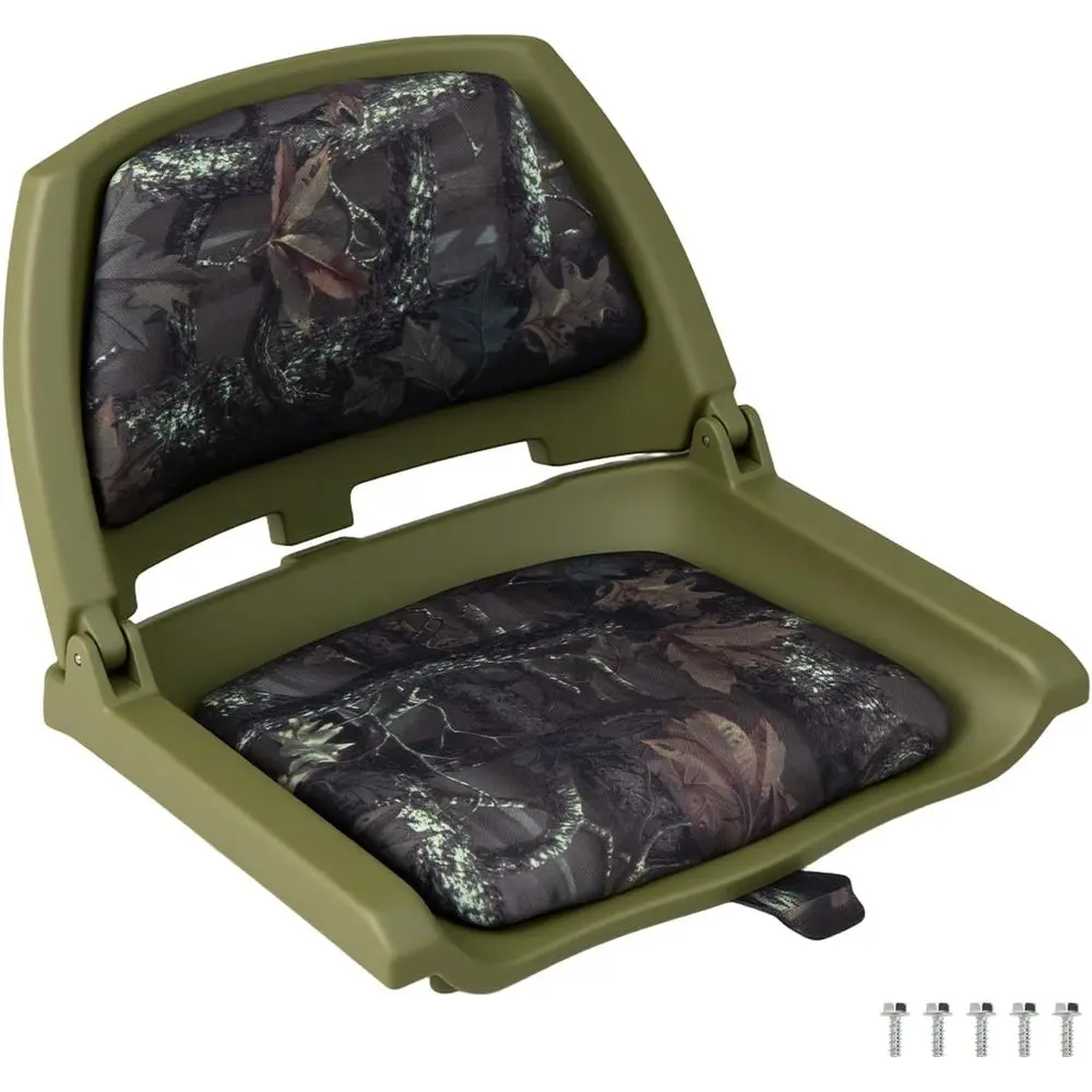 Molded Low Back Jon Boat Seats with Marine-Grade Cushion, 5 Bolts, Camo Green (1 Pack)
Molded Low Back Jon Boat Seats with Marine-Grade Cushion, 5 Bolts, Camo Green (1 Pack)