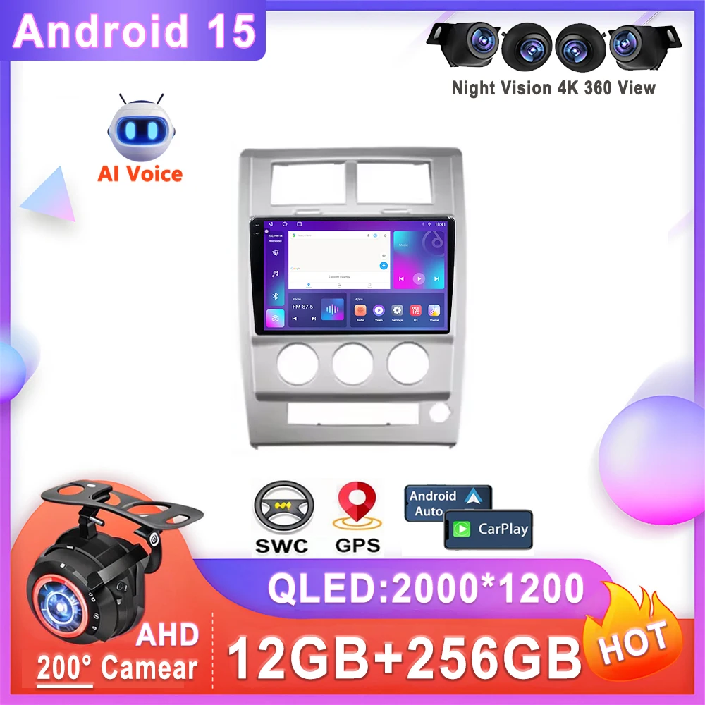 Car Radio For Jeep Cherokee KK Liberty 2007 - 2012 Android 15 Multimedia Player Stereo Head Unit No 2din DVD QLED Screen GPS 5G
Car Radio For Jeep Cherokee KK Liberty 2007 - 2012 Android 15 Multimedia Player Stereo Head Unit No 2din DVD QLED Screen GPS 5G