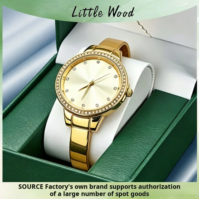 Fashionable Women's Watch Diamond-Set Round Classic Bangle Watch with Rhinestone Markers—Simple Elegant Luxe-Style Quartz Watch
Fashionable Women's Watch Diamond-Set Round Classic Bangle Watch with Rhinestone Markers—Simple Elegant Luxe-Style Quartz Watch