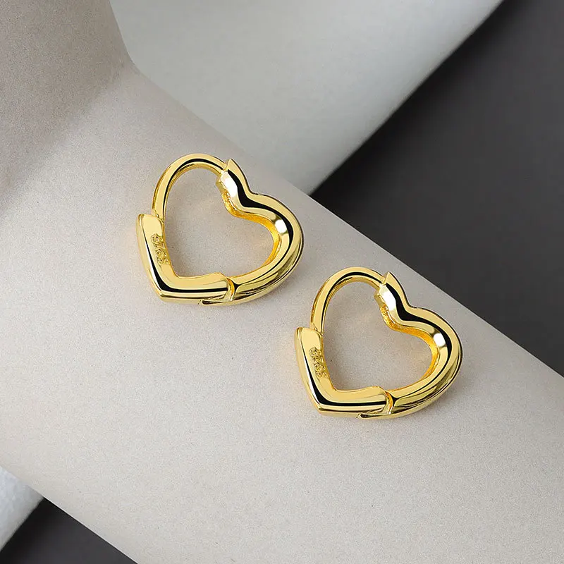 925 Sterling Silver Simple Heart Shape-Shape Small Hoop Earrings For Women Fashion Fine Jewelry Daily Party Accessories
925 Sterling Silver Simple Heart Shape-Shape Small Hoop Earrings For Women Fashion Fine Jewelry Daily Party Accessories