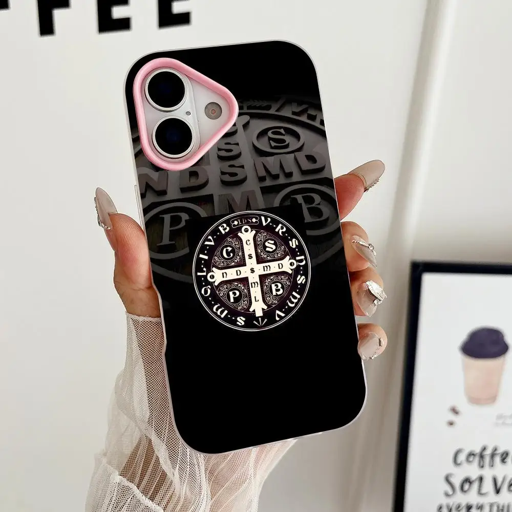 Saint Benedict Medal Phone Case for iPhone 17 16 15 14 13 12 11 Air Pro Max Plus Jelly Dual Layer Pink Cover
Saint Benedict Medal Phone Case for iPhone 17 16 15 14 13 12 11 Air Pro Max Plus Jelly Dual Layer Pink Cover