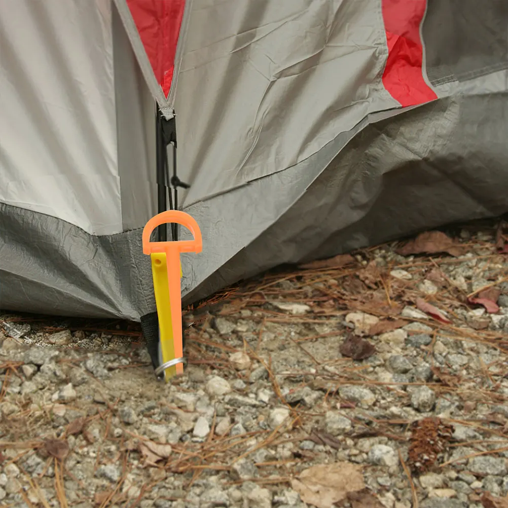 12pcs Plastic Tent Stakes 9cm D-Shaped Camping Pegs Orange Heavy Duty Ground Nails for Tents Tarps Bouncy Castle Easy Insert
12pcs Plastic Tent Stakes 9cm D-Shaped Camping Pegs Orange Heavy Duty Ground Nails for Tents Tarps Bouncy Castle Easy Insert