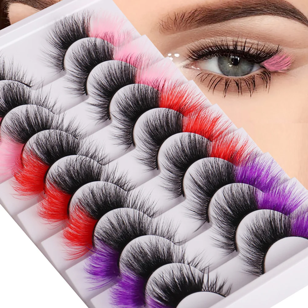 Colored Eyelashes Faux Fake Lashes Cosplay False Lash Extensions For Party Nightclub Daily Wear Bigger Eyes Look 
Colored Eyelashes Faux Fake Lashes Cosplay False Lash Extensions For Party Nightclub Daily Wear Bigger Eyes Look