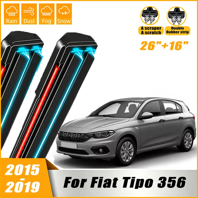 Car Windshield Wiper Blades Universal High Qualty Rubber Auto Wiper Replacement Parts For Fiat Tipo 356 2015 - 2019 26"+16"
Car Windshield Wiper Blades Universal High Qualty Rubber Auto Wiper Replacement Parts For Fiat Tipo 356 2015 - 2019 26"+16"