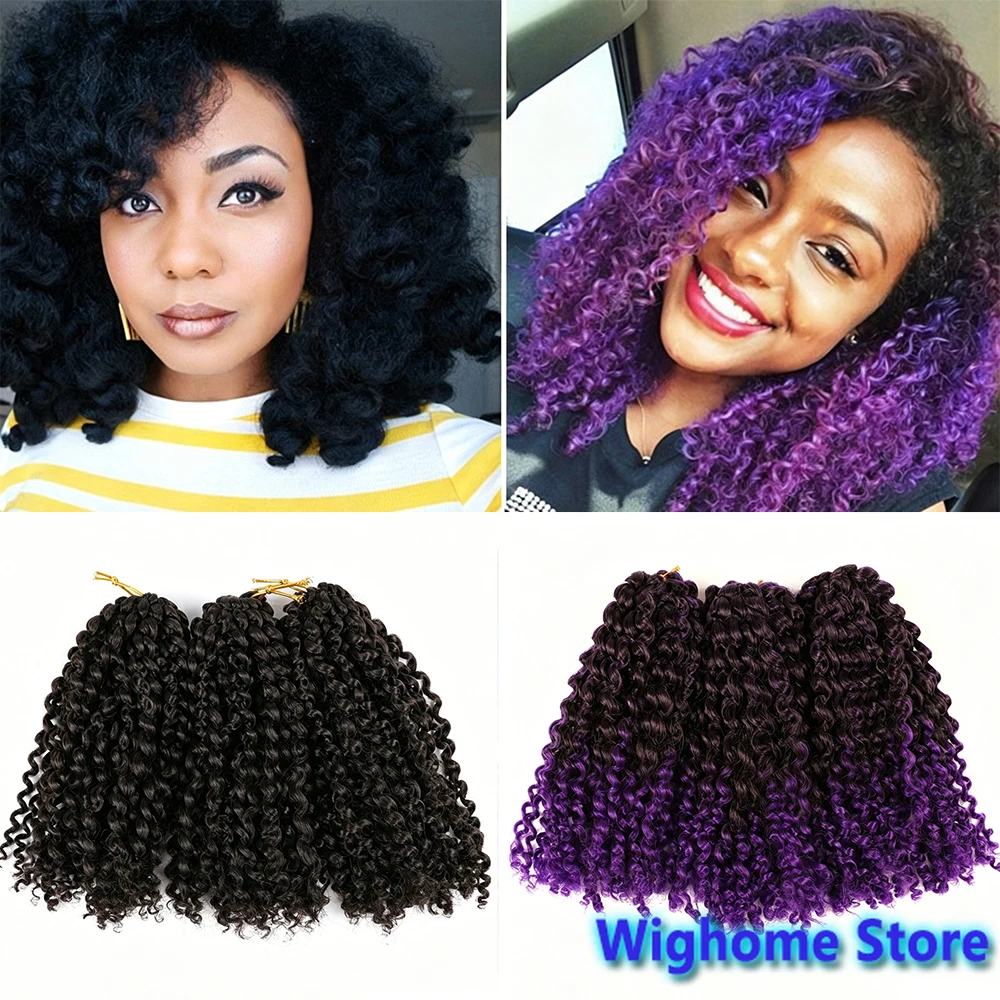 Marlybob Crochet Braid Hair 3 Bundle/Pack 8 Inch Jerry Curl Synthetic Kinky Curly Twist Braiding Hair Extensions for Women
Marlybob Crochet Braid Hair 3 Bundle/Pack 8 Inch Jerry Curl Synthetic Kinky Curly Twist Braiding Hair Extensions for Women