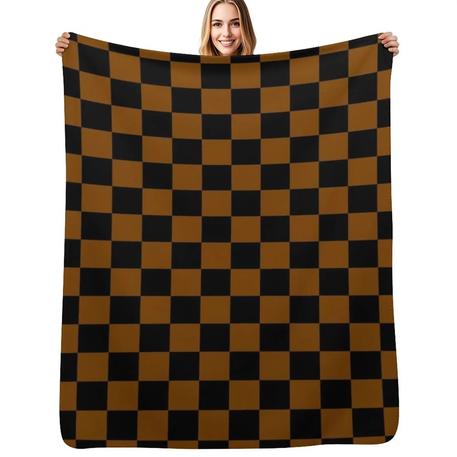 Black and Chocolate Brown Checkerboard Throw Blanket Camping Soft Plush Plaid Custom Cute Blankets
Black and Chocolate Brown Checkerboard Throw Blanket Camping Soft Plush Plaid Custom Cute Blankets