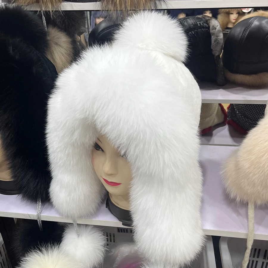 Women's Fur Hat Winter Warm Wool Hat Fashion Hats Real Fox Fur For Women Knitted Hat Luxury
Women's Fur Hat Winter Warm Wool Hat Fashion Hats Real Fox Fur For Women Knitted Hat Luxury