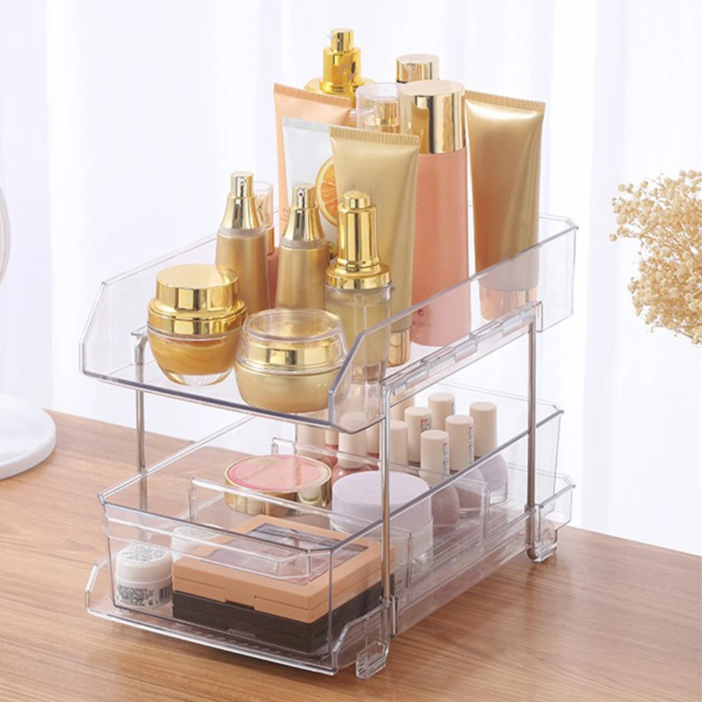 2 Tier Sliding Storage Rack Double Layer Transparent Bathroom Countertop Organizer Strong Material Easy Install Multi
2 Tier Sliding Storage Rack Double Layer Transparent Bathroom Countertop Organizer Strong Material Easy Install Multi