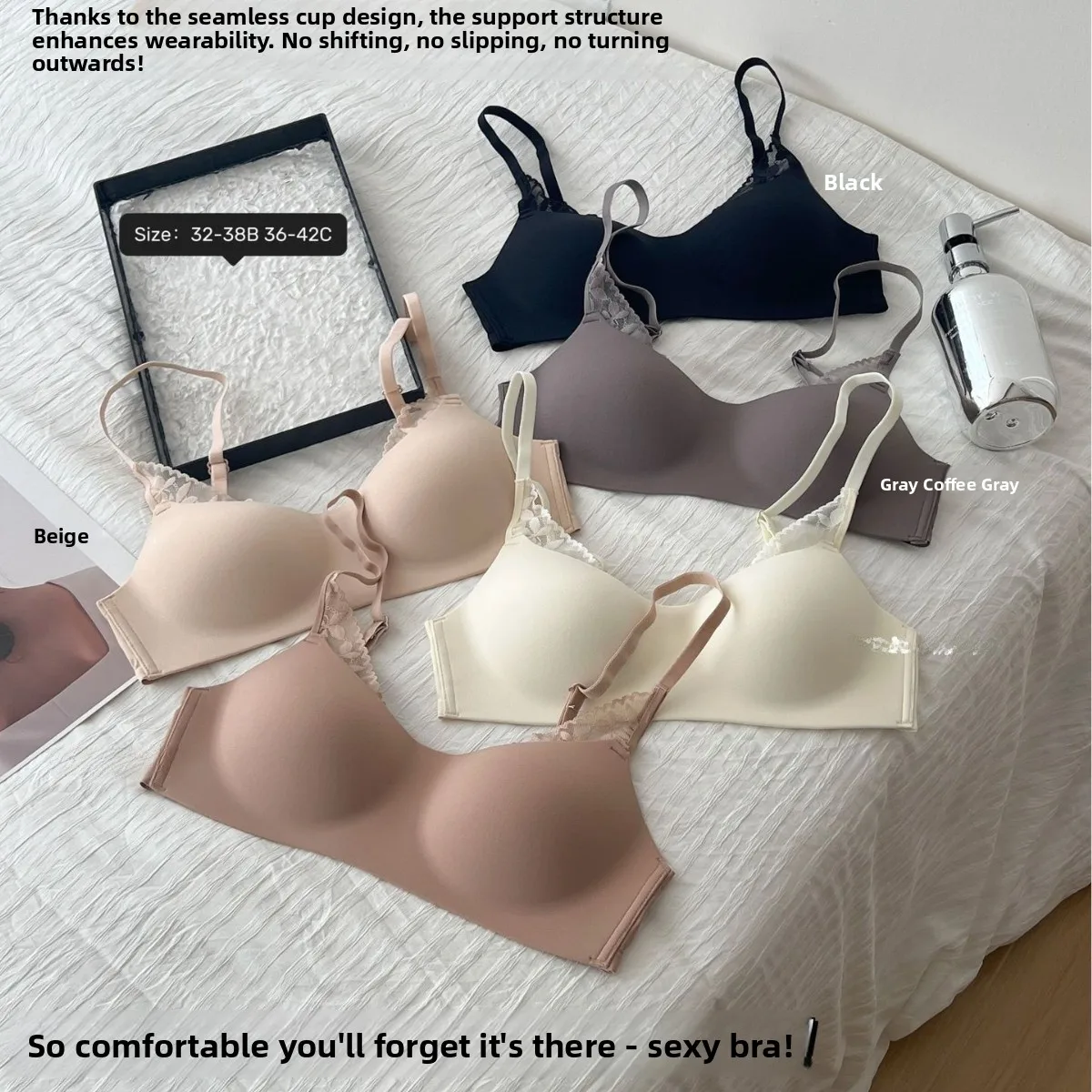 Thin Lace Patchwork Bra Women's Underwear Gathered Anti-Sagging Steel Ring Comfortable Soft Fabric European Style Home Clothes
Thin Lace Patchwork Bra Women's Underwear Gathered Anti-Sagging Steel Ring Comfortable Soft Fabric European Style Home Clothes