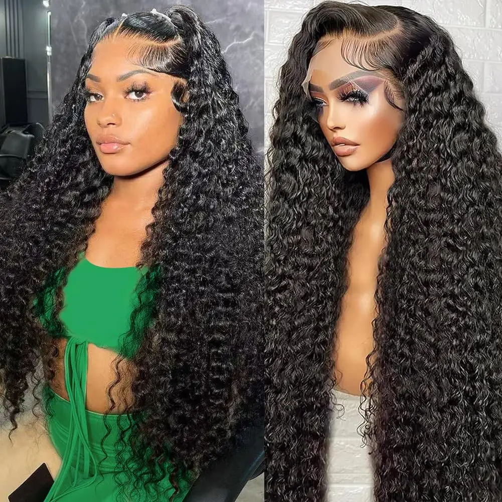 13x6 Hd Lace Frontal Wig Deep Wave 210% Density Curly Human Hair Pre Plucked Water Wave Front Wig For Black Women Brazilian
13x6 Hd Lace Frontal Wig Deep Wave 210% Density Curly Human Hair Pre Plucked Water Wave Front Wig For Black Women Brazilian