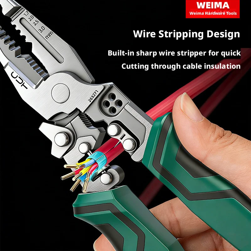New Foldable Wire Stripper, Pulley Design Multi-function Electrician Wire Splitter Wire Winding Pliers Crimping Pliers Hand Tool
New Foldable Wire Stripper, Pulley Design Multi-function Electrician Wire Splitter Wire Winding Pliers Crimping Pliers Hand Tool