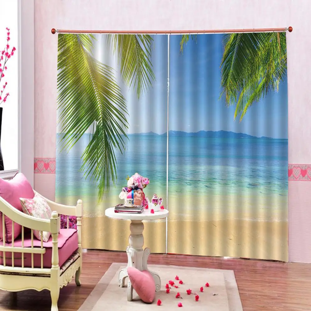 Luxury Blackout 3D Window Curtains For Living Room beach tree curtains for bedroom Blackout curtain
Luxury Blackout 3D Window Curtains For Living Room beach tree curtains for bedroom Blackout curtain