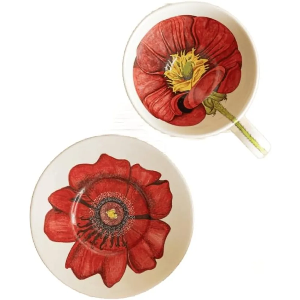 Large Tea Cup and Saucer Set – 280ml Ceramic Floral Tea Cup, Hand-Painted Vintage-Style Tableware, Elegant Gift for Tea Lovers,
Large Tea Cup and Saucer Set – 280ml Ceramic Floral Tea Cup, Hand-Painted Vintage-Style Tableware, Elegant Gift for Tea Lovers,