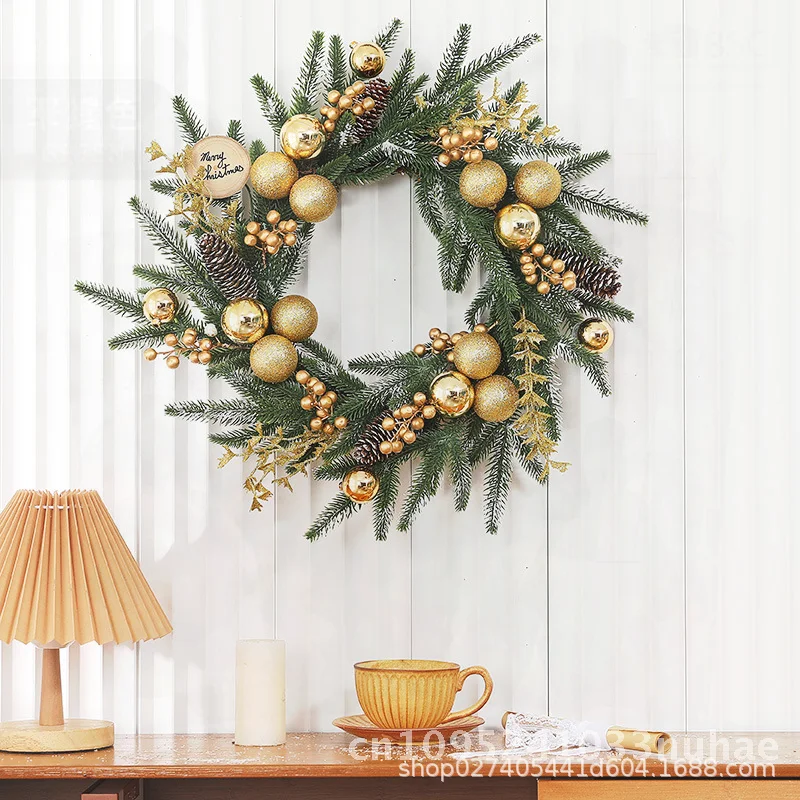 Golden Christmas Rattan Garland Handcrafted PE Material Light Luxury Door Hanging Decoration Available in Stock
Golden Christmas Rattan Garland Handcrafted PE Material Light Luxury Door Hanging Decoration Available in Stock