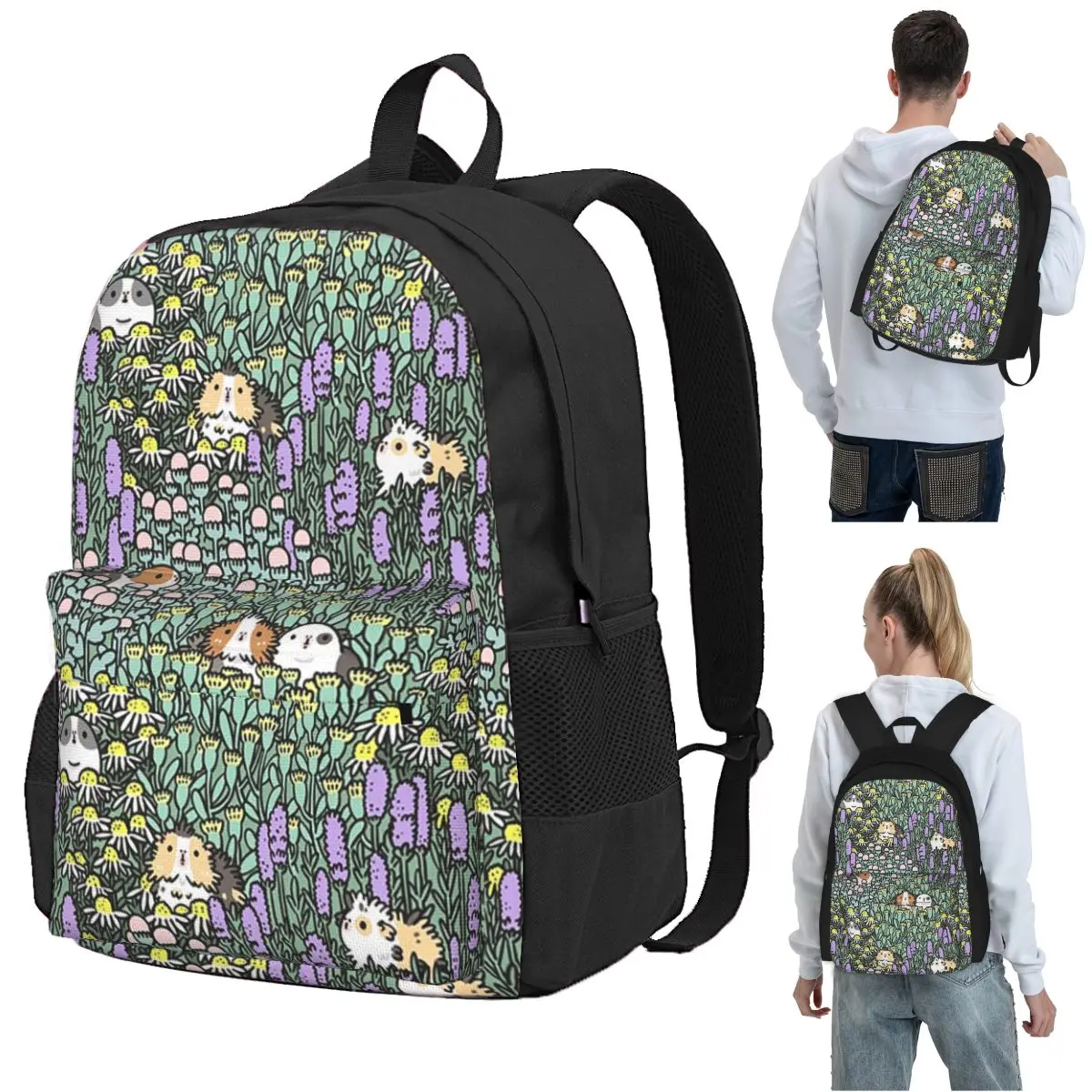 Guinea Pigs And Garden Herbs Backpack Student BookBag Kids School Bag Computer Shoulder Bags for Boys Girls
Guinea Pigs And Garden Herbs Backpack Student BookBag Kids School Bag Computer Shoulder Bags for Boys Girls