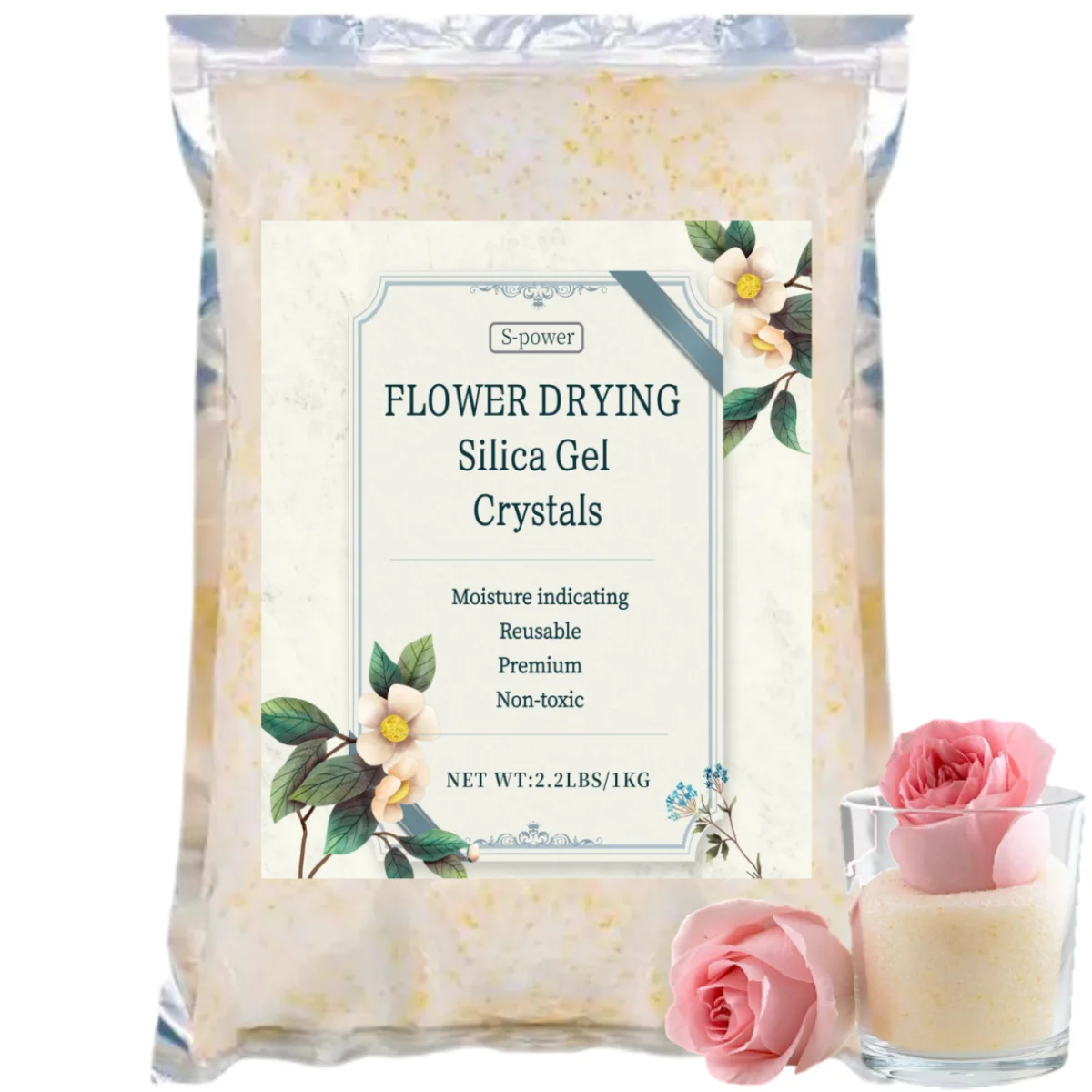 Reusable Flower Drying Silica Gel Crystals with Color Changing Indicators for Preserving Wedding Bouquets & Crafting Jewelry
Reusable Flower Drying Silica Gel Crystals with Color Changing Indicators for Preserving Wedding Bouquets & Crafting Jewelry