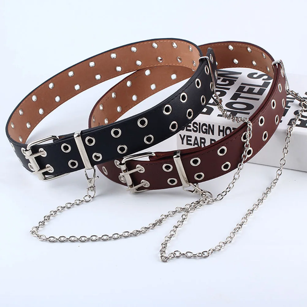 1Pcs Punk Style Belt Black Two Rows Holes Iron Buckle Comfortable Sturdy Waist Belt for Jeans Women Fashion Costume
1Pcs Punk Style Belt Black Two Rows Holes Iron Buckle Comfortable Sturdy Waist Belt for Jeans Women Fashion Costume
