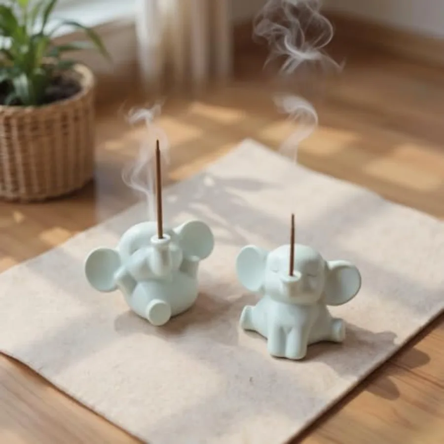 2pcs Cute Iense Burner Holder White Small Cute Elephant Ceramic Inscents-Sticks Holder Suitable Most Iense Types for Home DéCor
2pcs Cute Iense Burner Holder White Small Cute Elephant Ceramic Inscents-Sticks Holder Suitable Most Iense Types for Home DéCor