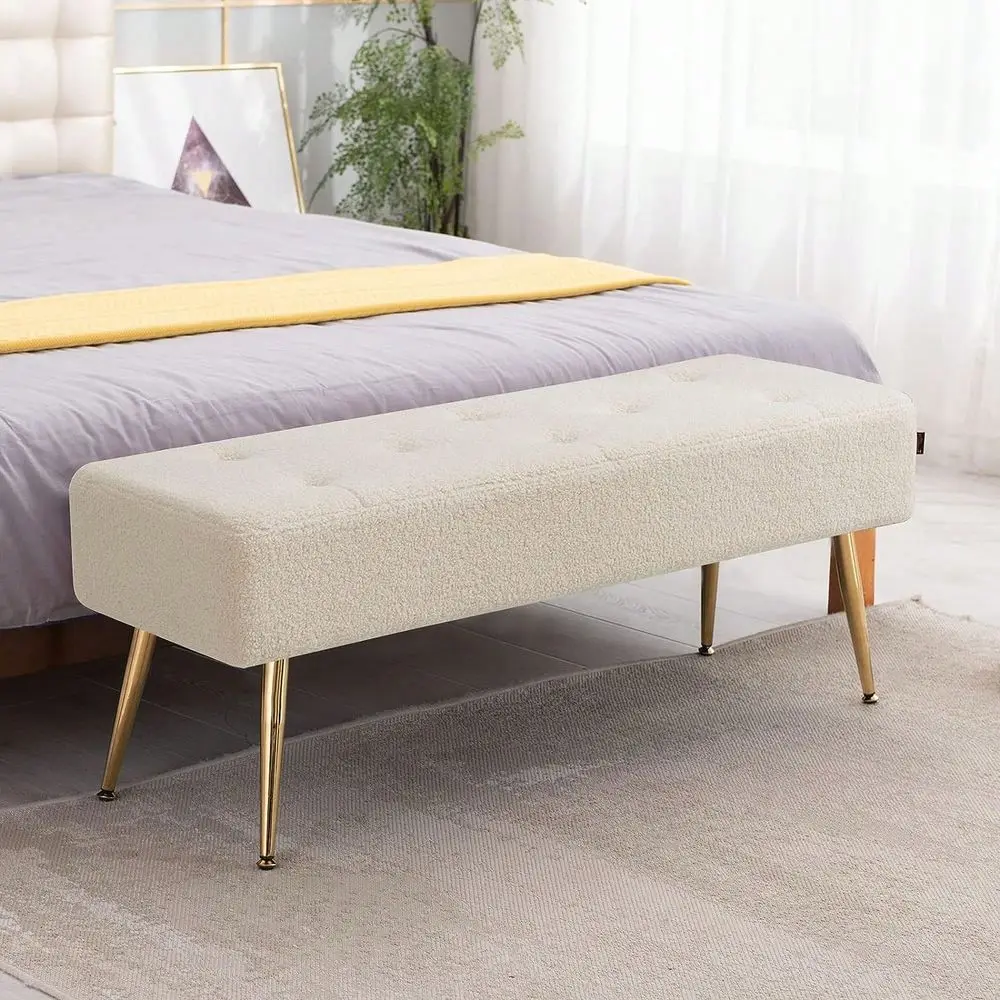 44 Ottoman Bench With Golden Legs Modern Faux Sherpa Upholstered Entryway Bench Button Tufted End Of Bed Bench Luxurious Bedroom
44 Ottoman Bench With Golden Legs Modern Faux Sherpa Upholstered Entryway Bench Button Tufted End Of Bed Bench Luxurious Bedroom