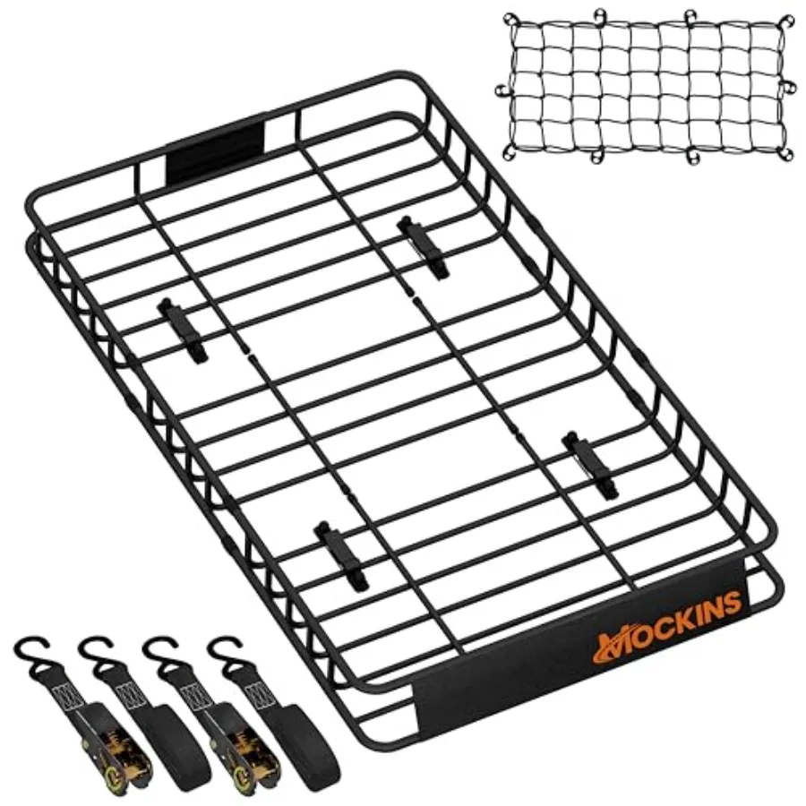 50"x36"x4.5" Extendable Car Rooftop Cargo Carrier Rack 250 Lbs. Capacity Weatherproof Steel Universal Roof Rack Basket
50"x36"x4.5" Extendable Car Rooftop Cargo Carrier Rack 250 Lbs. Capacity Weatherproof Steel Universal Roof Rack Basket