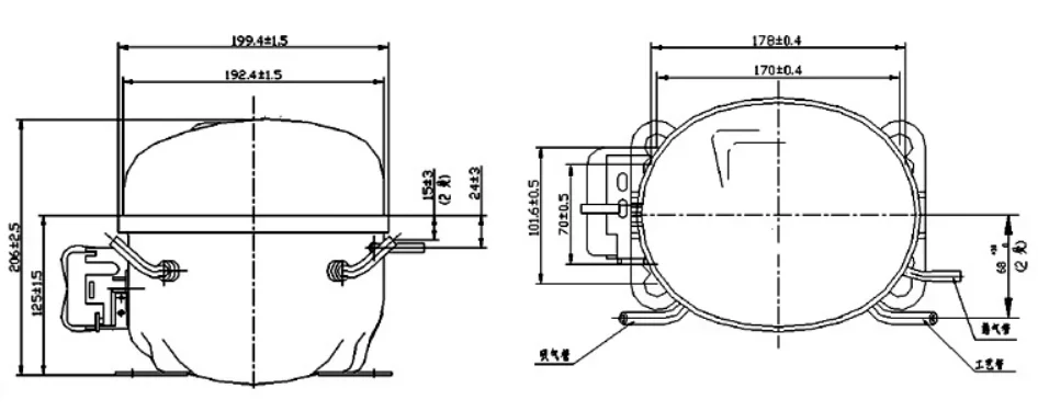 R404a 1/2 Refrigerator Compressor with Oil
R404a 1/2 Refrigerator Compressor with Oil
