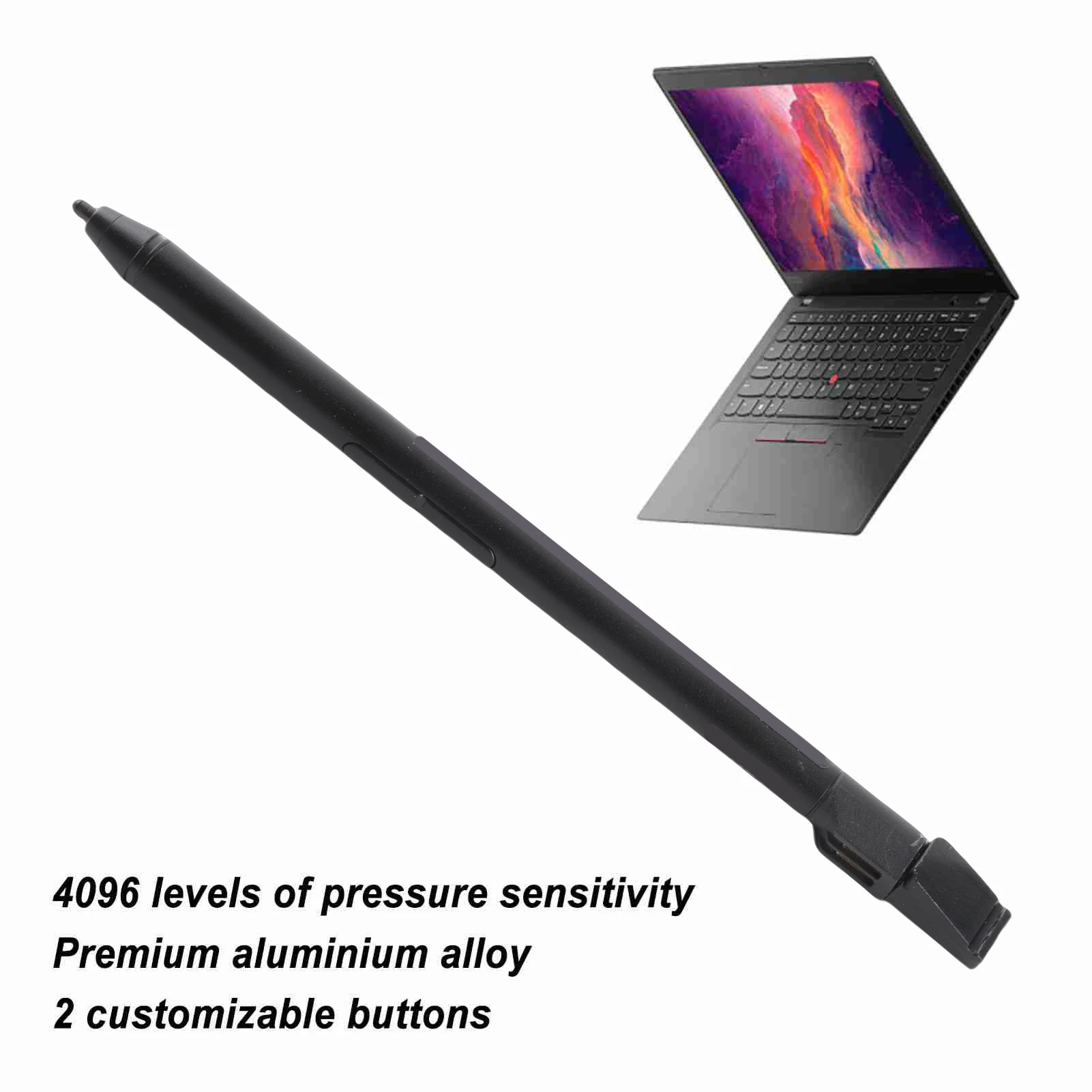 Accuracy Pen Customizable Keys Pen 4096 Pressure Modern Black Sturdy Aluminum Alloy for Tablet
Accuracy Pen Customizable Keys Pen 4096 Pressure Modern Black Sturdy Aluminum Alloy for Tablet