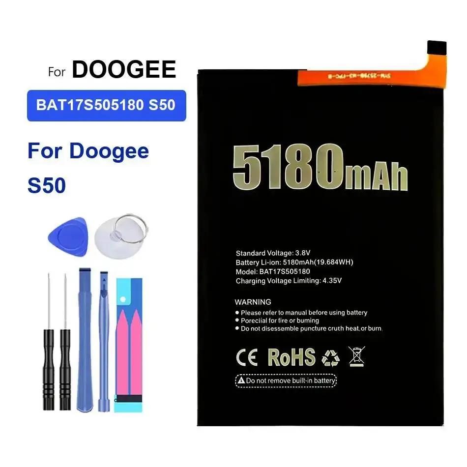 Premium Replacement 5180Mah For Doogee S50 BAT17S505180 Mobile Phone Battery Long-Lasting Performance
Premium Replacement 5180Mah For Doogee S50 BAT17S505180 Mobile Phone Battery Long-Lasting Performance