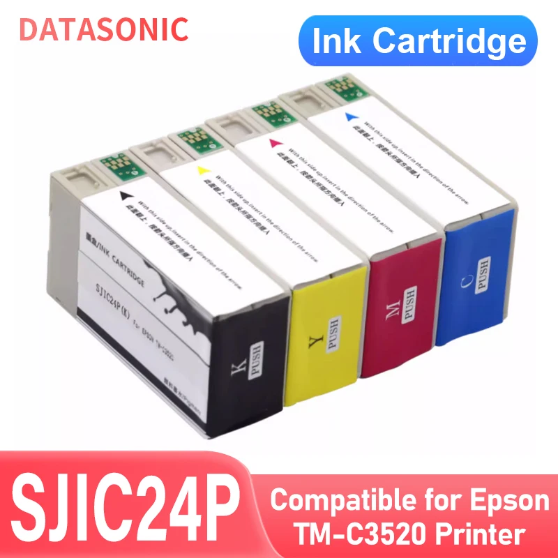 Чернильный картридж SJIC24P, совместимый с Epson TM-C3520, чернильный картридж SJIC24P, цветной CMYK принтер для этикеток, картридж с пигментными чернилами
Чернильный картридж SJIC24P, совместимый с Epson TM-C3520, чернильный картридж SJIC24P, цветной CMYK принтер для этикеток, картридж с пигментными чернилами