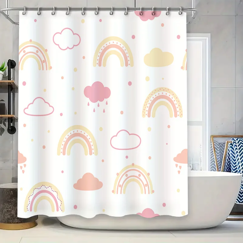 Rainbow Shower Curtain Pink Yellow Clouds Bathroom Decor Waterproof Fabric Home Decoration Accessories
Rainbow Shower Curtain Pink Yellow Clouds Bathroom Decor Waterproof Fabric Home Decoration Accessories
