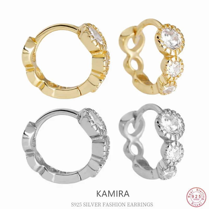 KAMIRA 925 Sterling Silver Elegant Round Zircon Earrings Hollow Piercing Hoop for Women Party Geometric Tender Fashion Jewelry
KAMIRA 925 Sterling Silver Elegant Round Zircon Earrings Hollow Piercing Hoop for Women Party Geometric Tender Fashion Jewelry