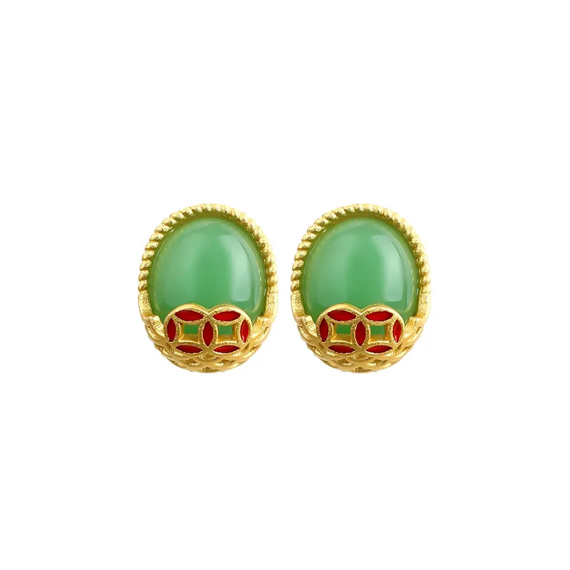 Green Natural Jade Earrings Designer Stone Talismans Fashion Accessories Ear Stud Luxury 18K Gold Plated Gifts for Women
Green Natural Jade Earrings Designer Stone Talismans Fashion Accessories Ear Stud Luxury 18K Gold Plated Gifts for Women