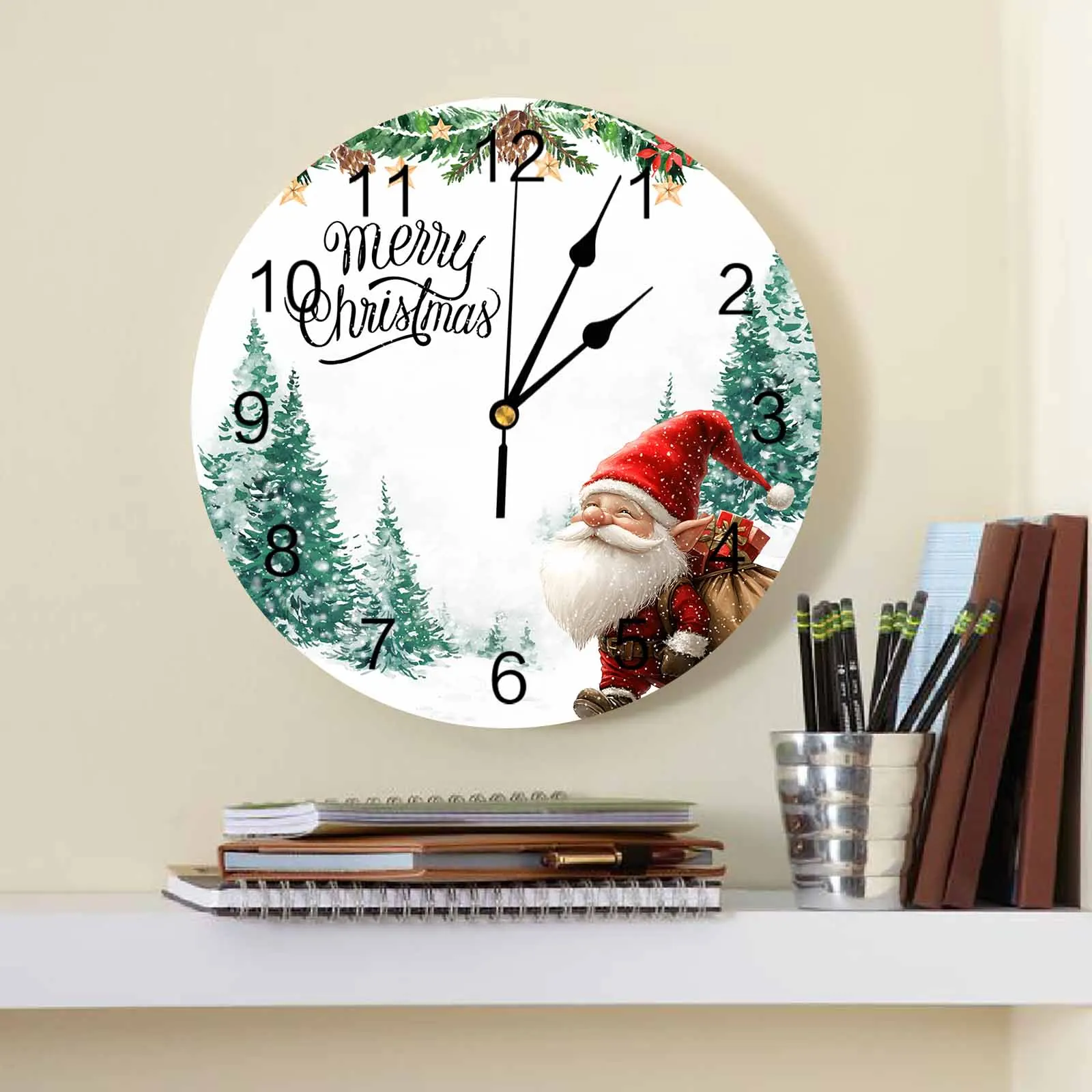 Рождественская елка акварель Гоблин настенные часы в подарок большой современный кухонный круглый настенный часы для спальни бесшумные Подвесные часы
Рождественская елка акварель Гоблин настенные часы в подарок большой современный кухонный круглый настенный часы для спальни бесшумные Подвесные часы