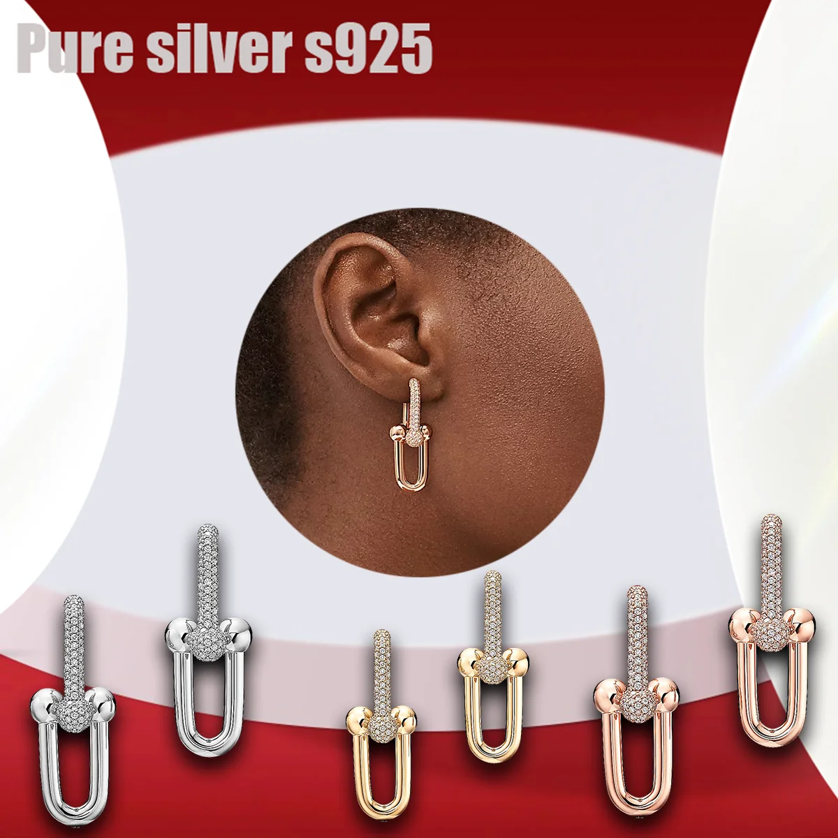 Серьги из чистого серебра s925 Высококачественный модный темперамент, универсальные дорогие аксессуары, роскошные подарки
Серьги из чистого серебра s925 Высококачественный модный темперамент, универсальные дорогие аксессуары, роскошные подарки