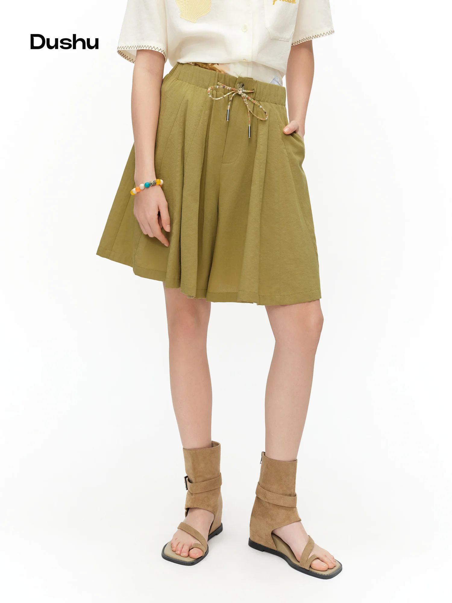 DUSHU 2026 Summer Women's Relaxed Fit Culotte Pants - Minimalist Casual Chic for Daily and City Outings
DUSHU 2026 Summer Women's Relaxed Fit Culotte Pants - Minimalist Casual Chic for Daily and City Outings