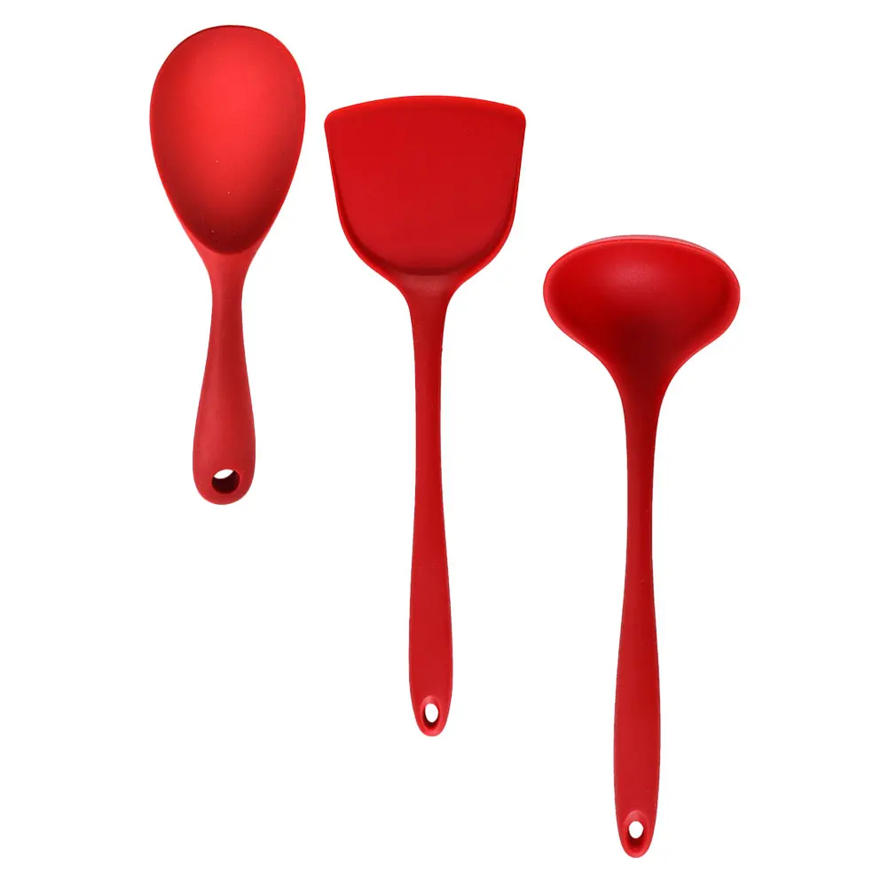 3 pcs Silicone Kitchenware Cooking Tool Supplies Spoon Hanging Spatula Smooth Edge Storage Wall Mount Soup Ladle Rice
3 pcs Silicone Kitchenware Cooking Tool Supplies Spoon Hanging Spatula Smooth Edge Storage Wall Mount Soup Ladle Rice