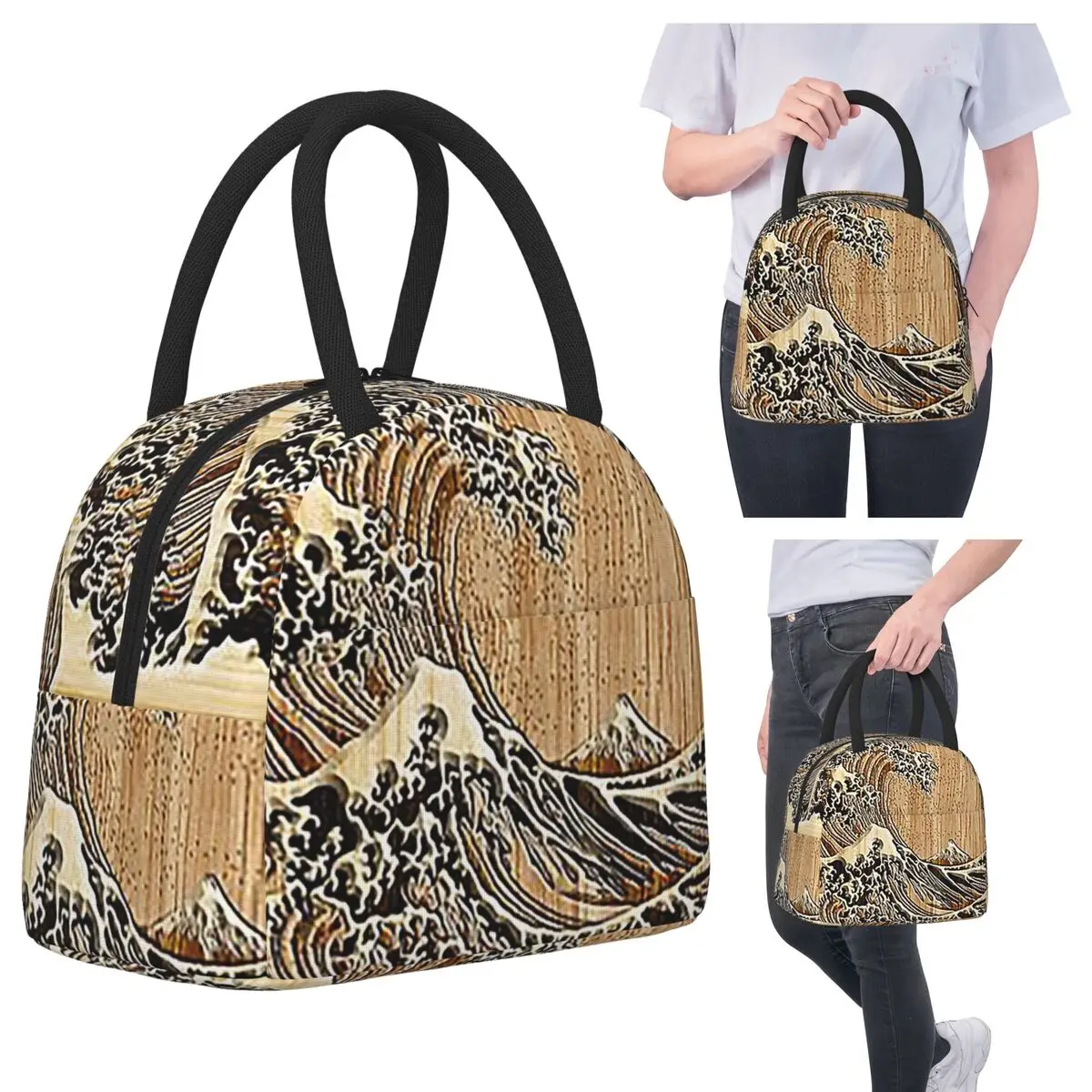 The Great Hokusai Wave In Bamboo Inlay Style Insulated Lunch Bag for Women Office Cooler Thermal Food Box Tote Lunch Boxes
The Great Hokusai Wave In Bamboo Inlay Style Insulated Lunch Bag for Women Office Cooler Thermal Food Box Tote Lunch Boxes