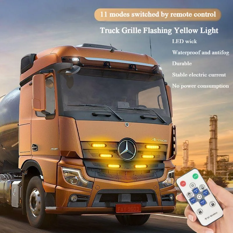 Truck Grille Flashing Yellow Light LED Wick Waterproof and Antifog Durable Stable Electric Current No Power Consumption
Truck Grille Flashing Yellow Light LED Wick Waterproof and Antifog Durable Stable Electric Current No Power Consumption