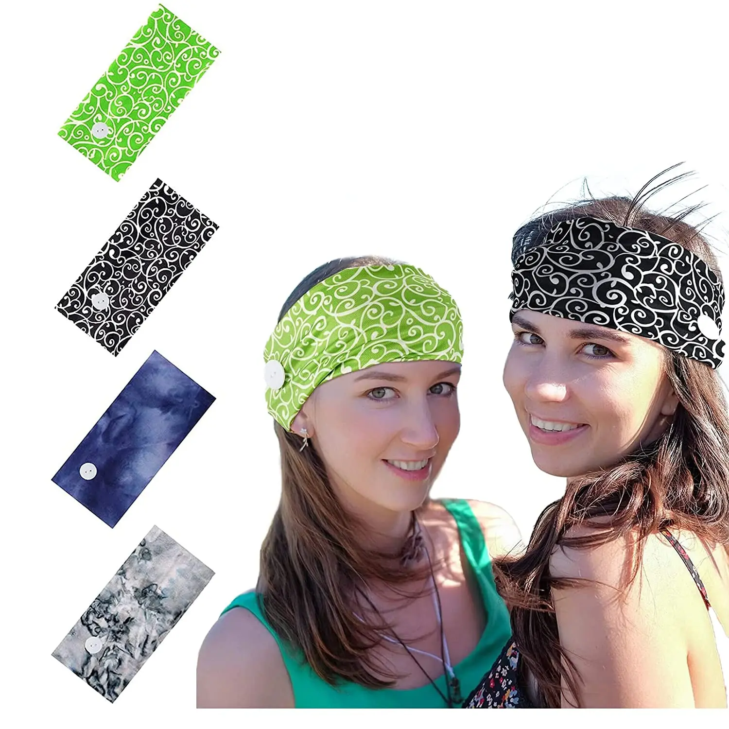 Buttoned Paisley Nursing Headband for Women, Ear Protection Hair Band for Face Mask, Stylish and Functional
Buttoned Paisley Nursing Headband for Women, Ear Protection Hair Band for Face Mask, Stylish and Functional