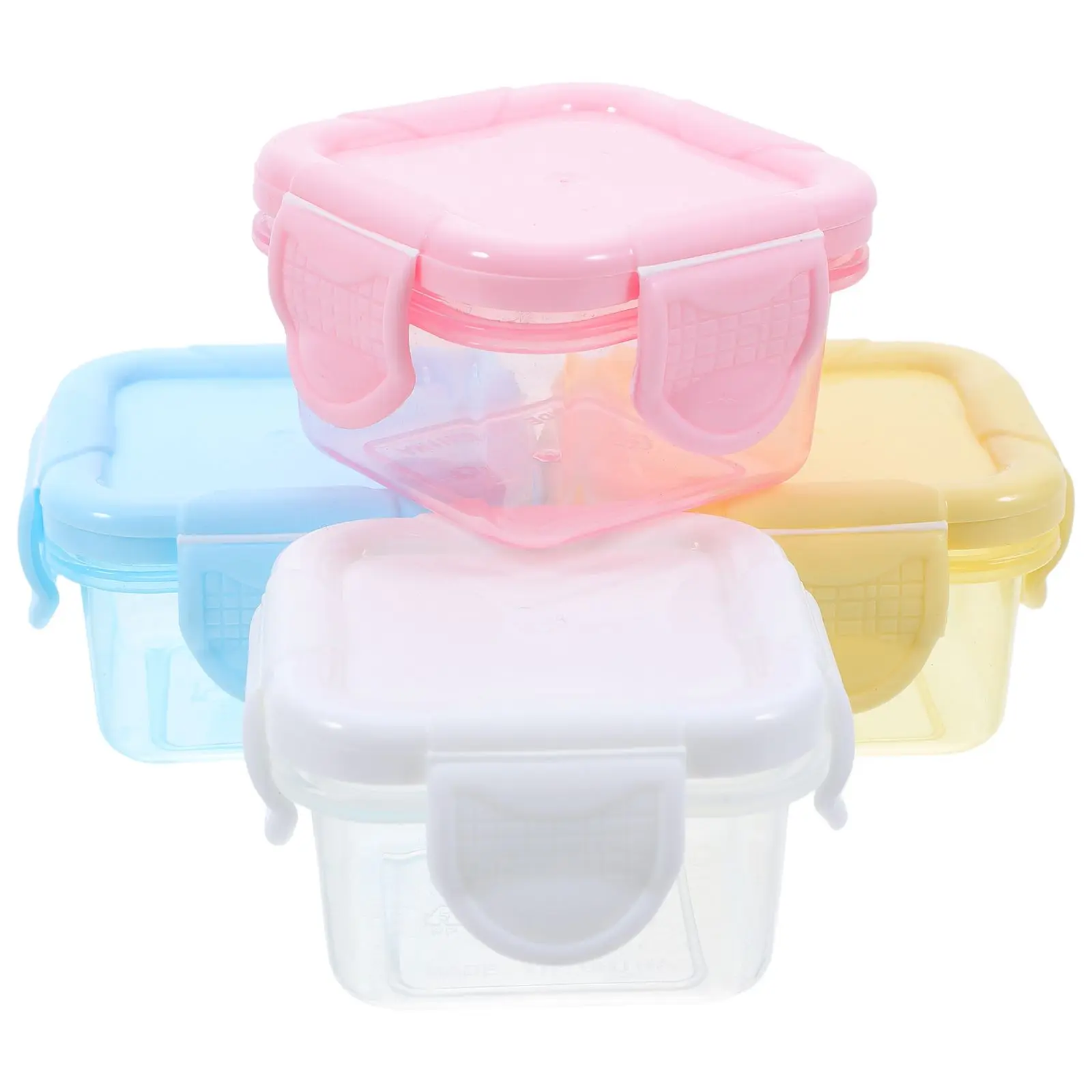 4 Pcs Portable Freezer Snack Containers Leakproof Storage Boxes Small Food Ketchup Dish Reusable Mini Travel Condiment Box
4 Pcs Portable Freezer Snack Containers Leakproof Storage Boxes Small Food Ketchup Dish Reusable Mini Travel Condiment Box