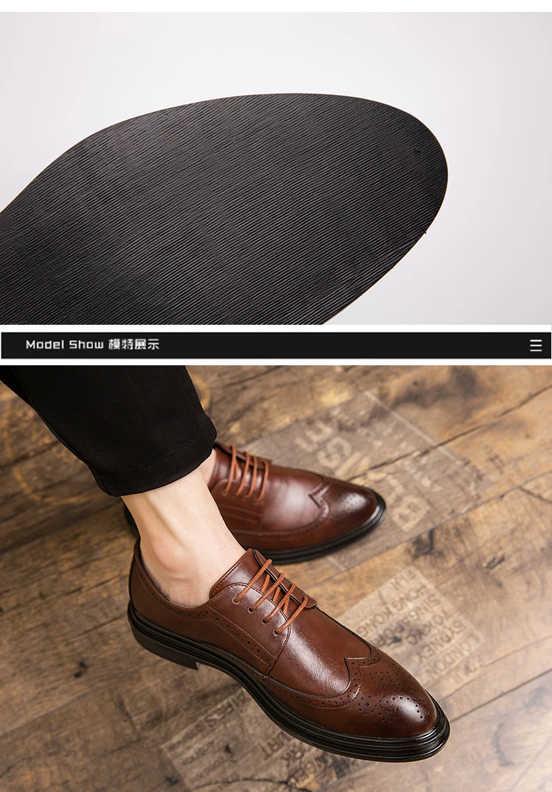 Zapatos formales de cuero para hombre, zapatos de oficina para fiestas y ocasiones sociales, zapatos clásicos Brogue para negocios y bodas, zapatos de vestir para hombre, color negro Zapatos formales de cuero para hombre, zapatos de oficina para fiestas y ocasiones sociales, zapatos clásicos Brogue para negocios y bodas, zapatos de vestir para hombre, color negro