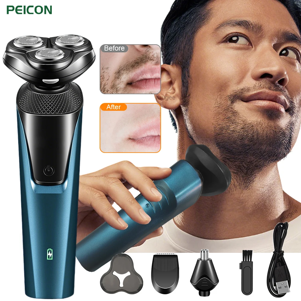 Electric Shaver Men's Facial Beard Nose Hair Trimmer 4D Floating Razor USB Rechargeable Portable 3-in-1 Electric Razor for Men
Electric Shaver Men's Facial Beard Nose Hair Trimmer 4D Floating Razor USB Rechargeable Portable 3-in-1 Electric Razor for Men