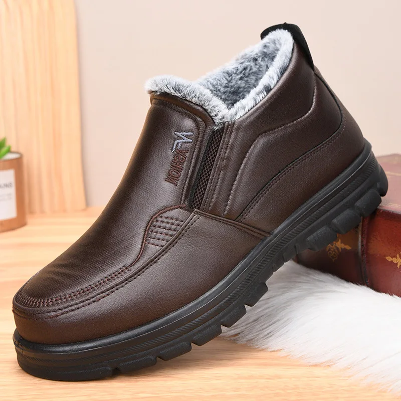 Winter New Leather Ankle Boots Waterproof Anti Slip Snow Boots Men's Cotton Shoes Warmth Thickened Cotton Short Boots
Winter New Leather Ankle Boots Waterproof Anti Slip Snow Boots Men's Cotton Shoes Warmth Thickened Cotton Short Boots