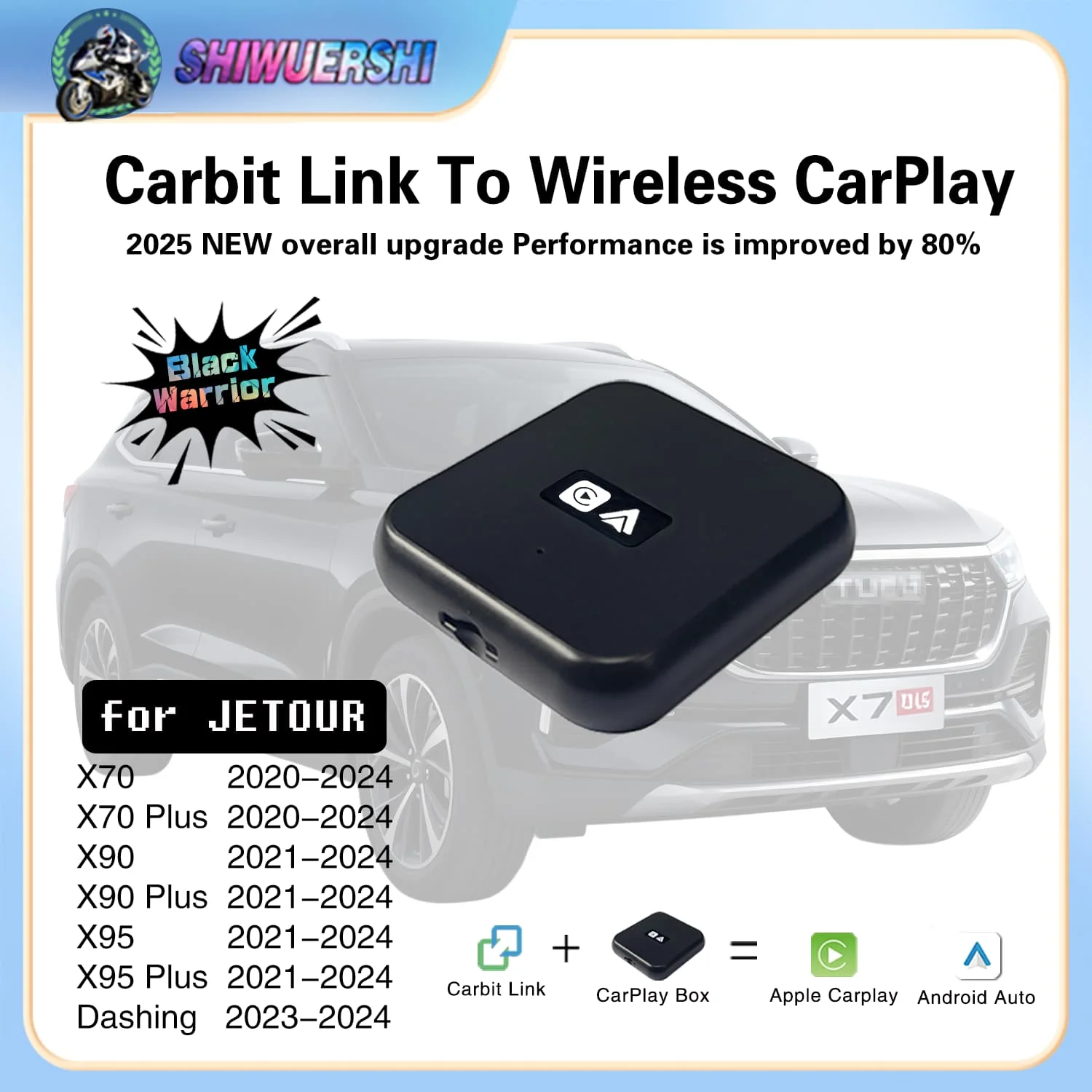 Carbitlink Phonelink EasyConnection Smartlink Adapter Box wire to Wireless Carplay Android auto Car Play for Jetour X70 X90 X95
Carbitlink Phonelink EasyConnection Smartlink Adapter Box wire to Wireless Carplay Android auto Car Play for Jetour X70 X90 X95